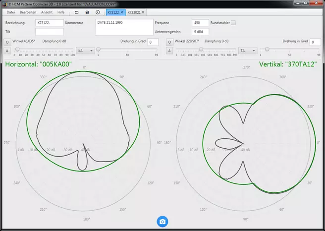 Polar logarithmic pattern view